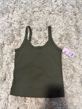 Target wild fable Olive Green Ribbed Tank Top
